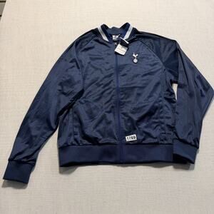 Tottenham Hotspur Zip Thru Top Mens XL Navy New
